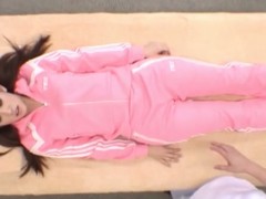 Japanese floozy is double permeated and cum overspread on web camera